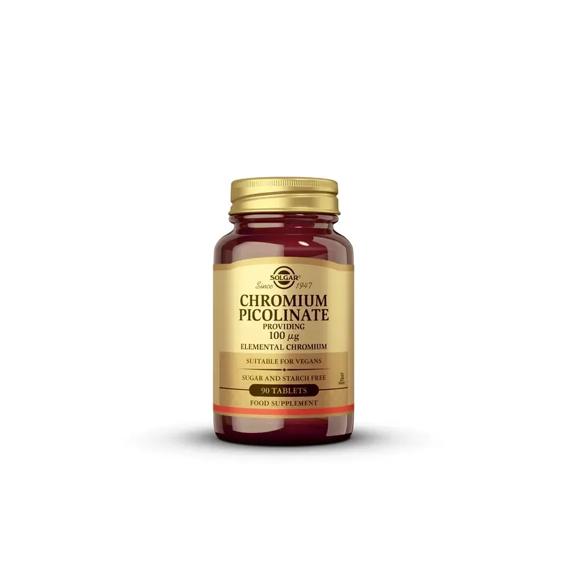 Solgar Picolinato de Cromo 100 mcg, 90 comprimidos