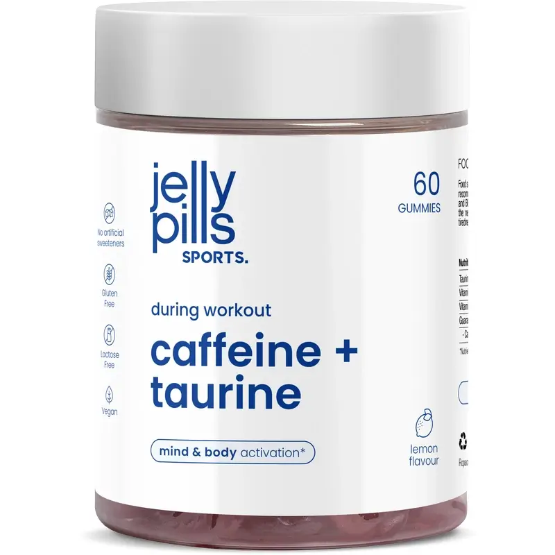 Jelly Pills Caffeine + Taurine Limon, 60 unidad