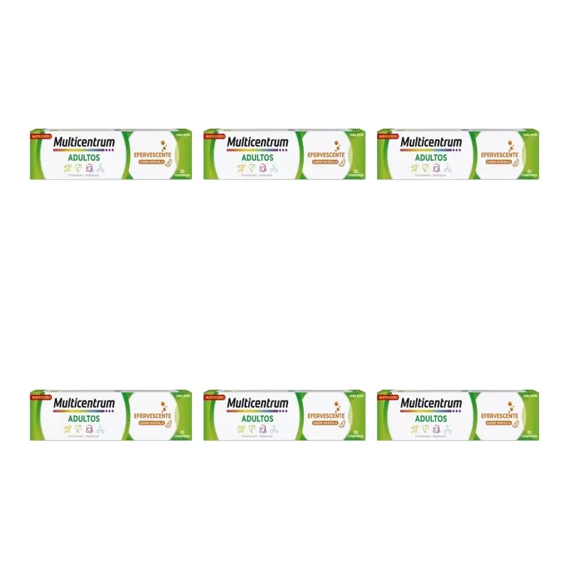 Multicentrum Efervescente Complemento Alimenticio Multivitamínico Para Adultos, 6 x 20 Comprimidos