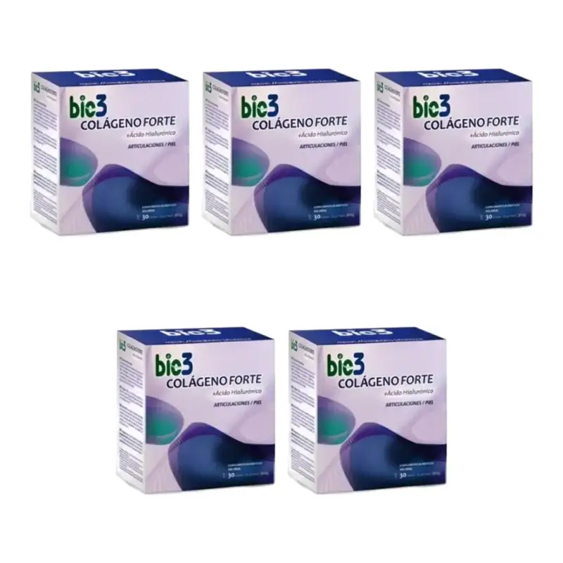 Bio 3 Colágeno + Ácido Hialurónico + Magnesio Forte, 5 x 30 sobres
