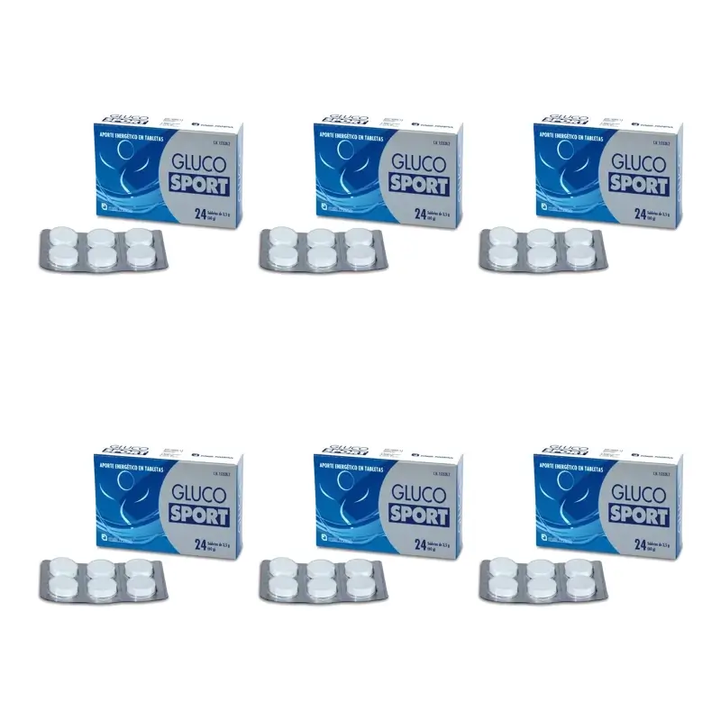 Glucosport Tabletas 2.5gr, 6 x 24 Tabletas