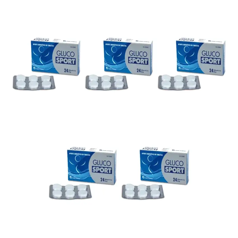 Glucosport Tabletas 2.5gr, 5 x 24 Tabletas