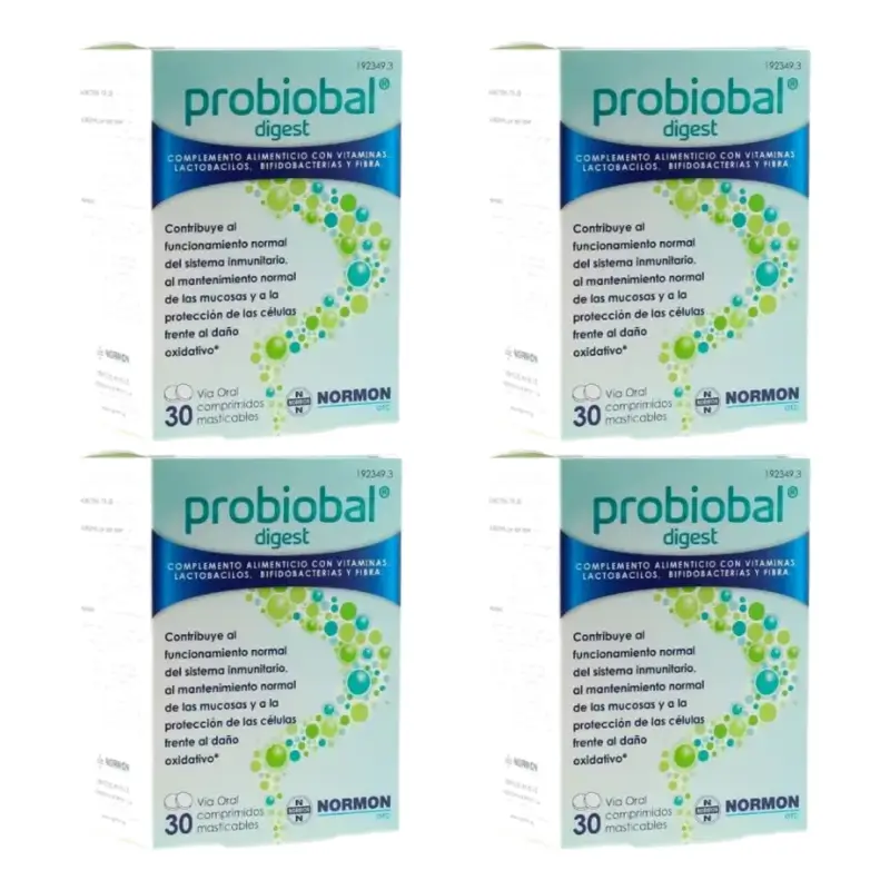 Probiobal Digest, 4 x 30 comprimidos masticables