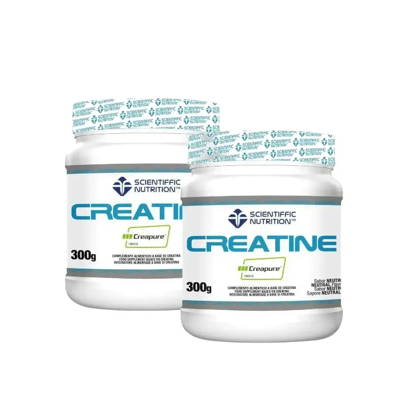 Scientiffic Nutrition Creatine 100% Creapure Creatina Monohidratada En Polvo, 2 x 300 gramos