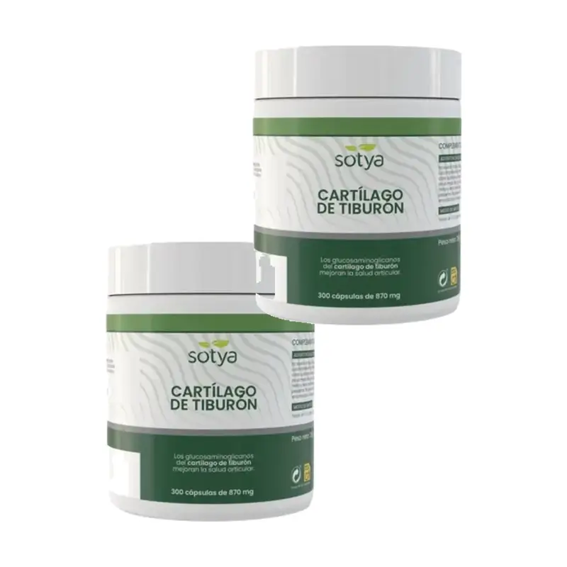 Sotya Cartilago De Tiburon 870 Mg , Pack 2 x 300 cápsulas