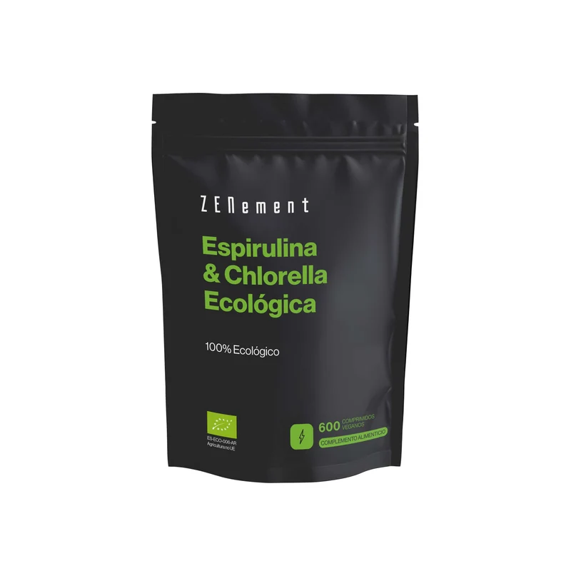 Zenement Espirulina y Chlorella Ecológicas, 600 comprimidos