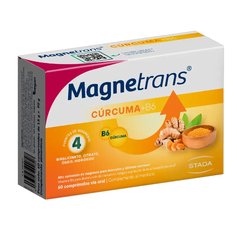 Magnetrans Cúrcuma 355 Mg Magnesio + Vitamina B6, 60 Caps