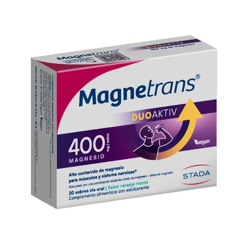 Magnetrans Duo Activ 400 Mg Magnesio 20 Sobres