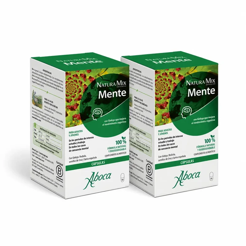 Aboca Natura Mix Advanced Mente, 50 Cápsulas, pack 2