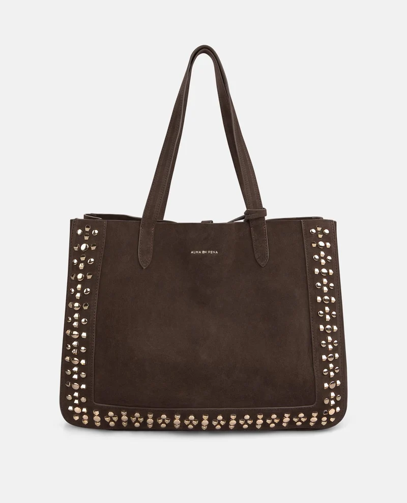 BOLSO SHOPPER PIEL CON TACHAS