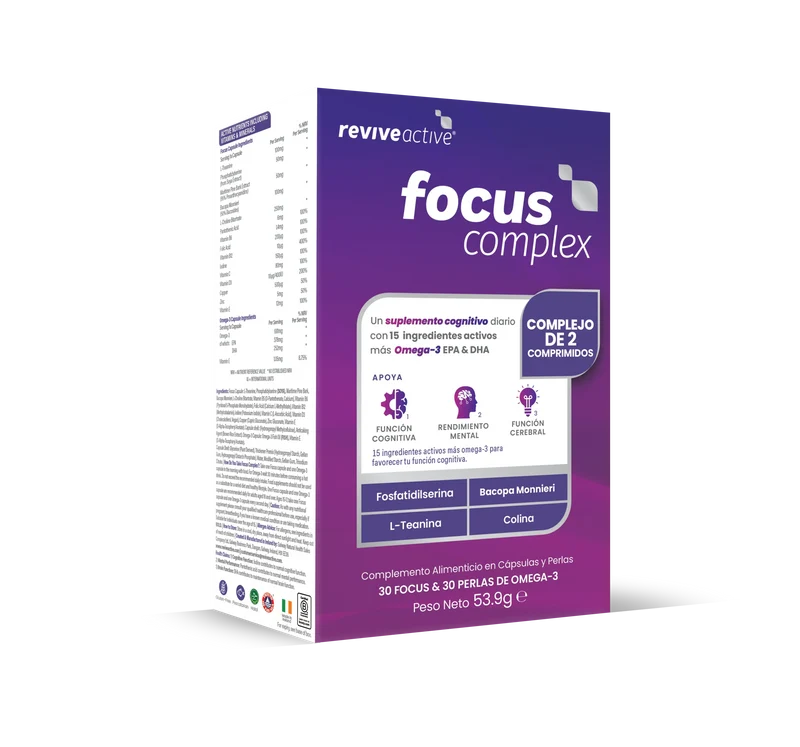 Revive Active Focus Complex, 60 cápsulas y perlas