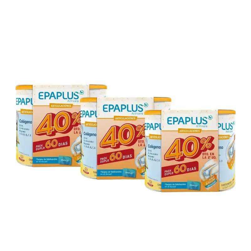 Epaplus Arthicare Colágeno Antiox Vainilla Polvo 60 Días 654 g, Pack 3