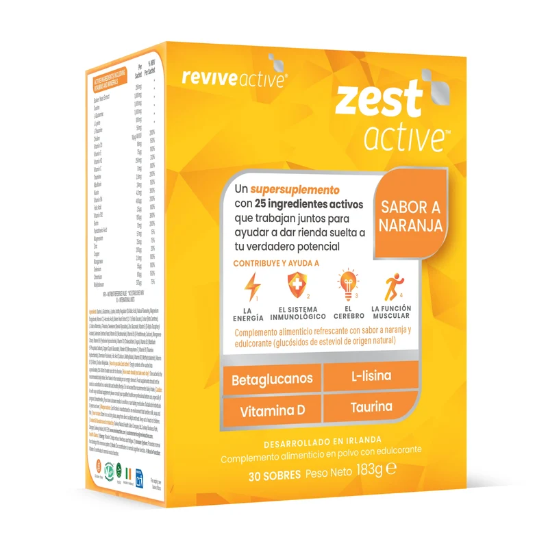 Revive Active Multivitamínico Zest Active, 30 sobres