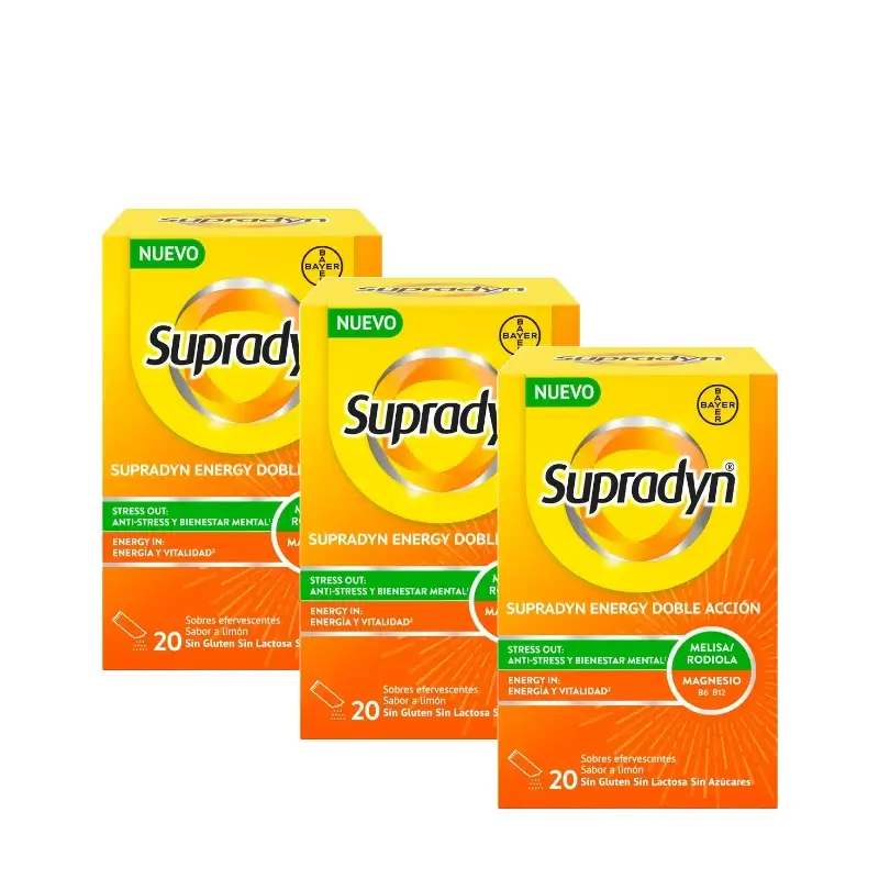 Supradyn Energy Doble Acción, Pack 3 x 20 Sobres