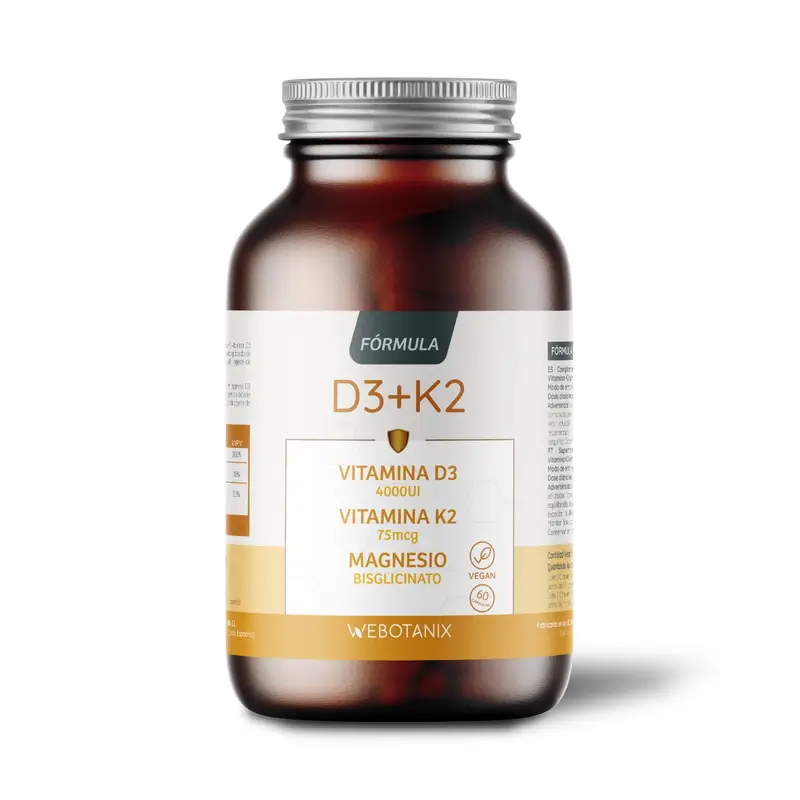 Webotanix Vitamina D3+K2 Fórmula, 60 cápsulas