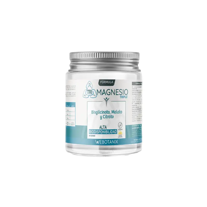 Webotanix Triple Magnesio Fórmula Polvo, 128 g