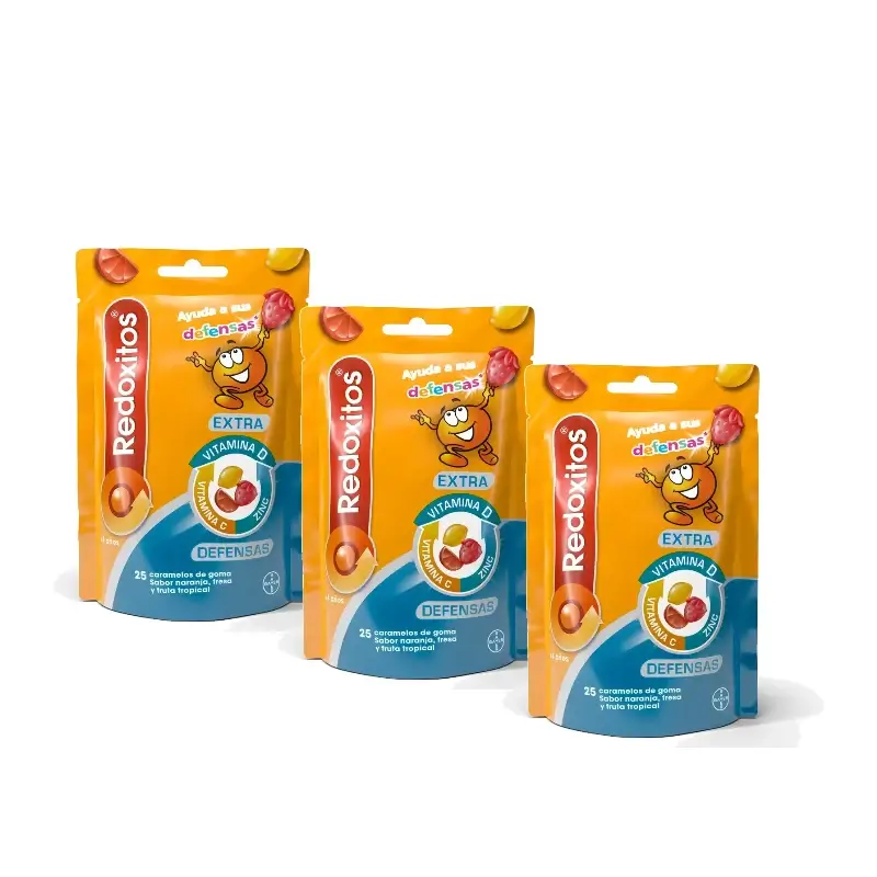 Redoxon Redoxitos Extra Defensas +4 Años , Pack 3 x 25 caramelos de goma