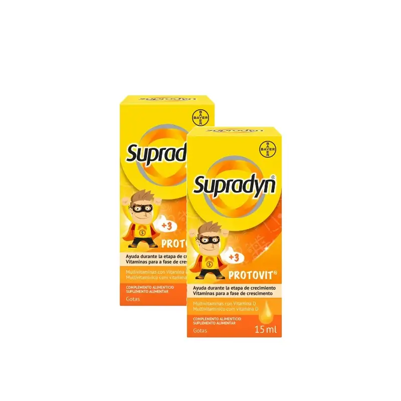Supradyn Protovit Vitaminas y Minerales para los Niños, Pack 2 x 15 ml