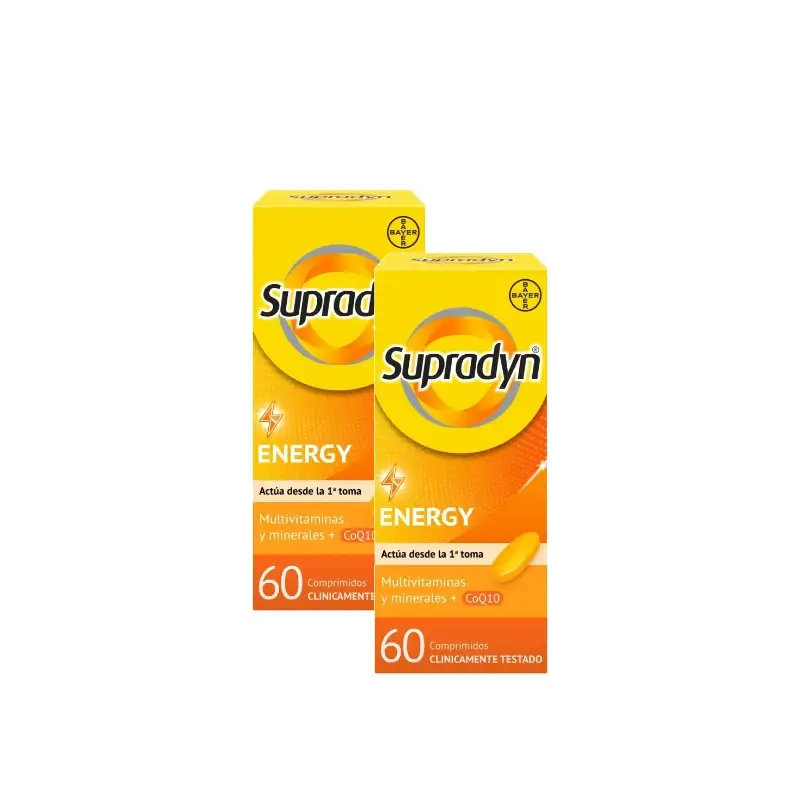 Supradyn Energy Vitaminas, Minerales, Energía y Vitalidad, Pack 2 x 60 Comprimidos