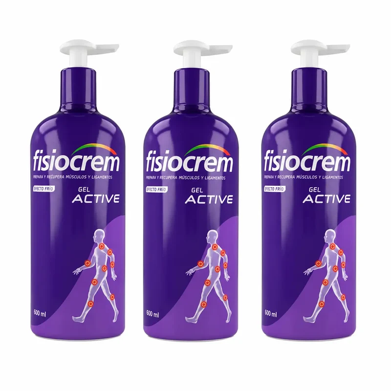 Fisiocrem Gel Active 600 Ml , pack 3