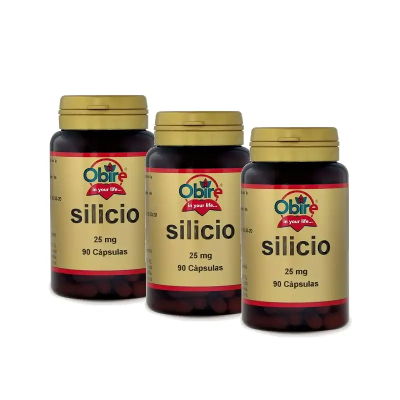Obire Silicio 25 Mg , Pack 3 x 90 cápsulas