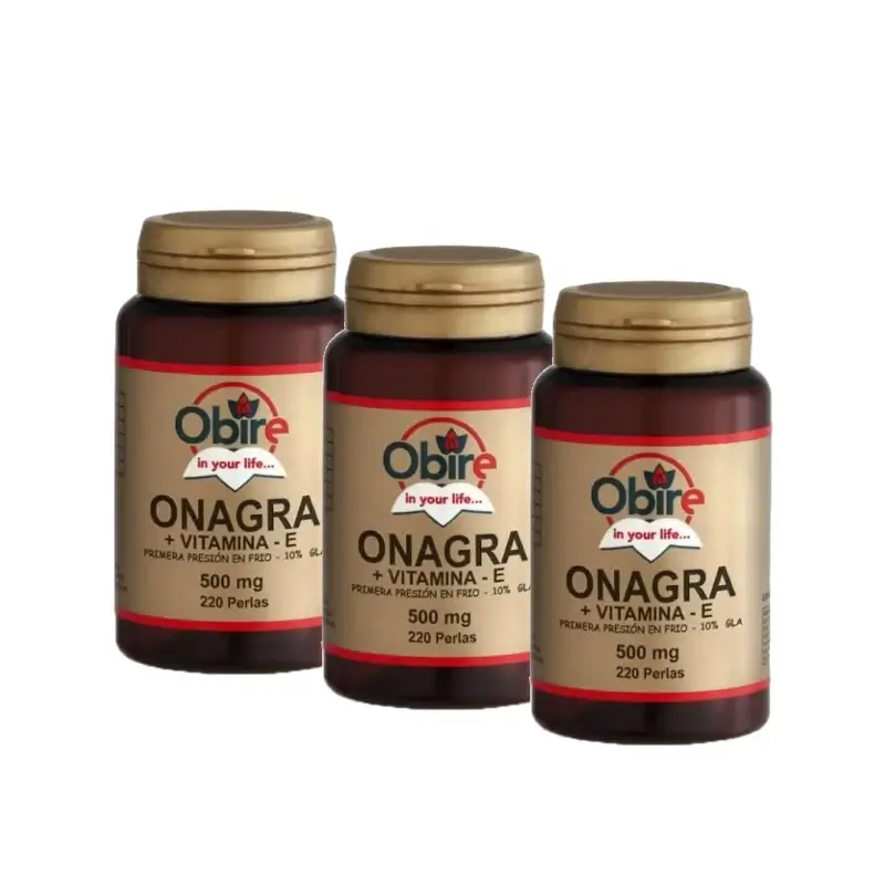 Obire Aceite De Onagara 500 Mg , Pack 3 x 450 perlas