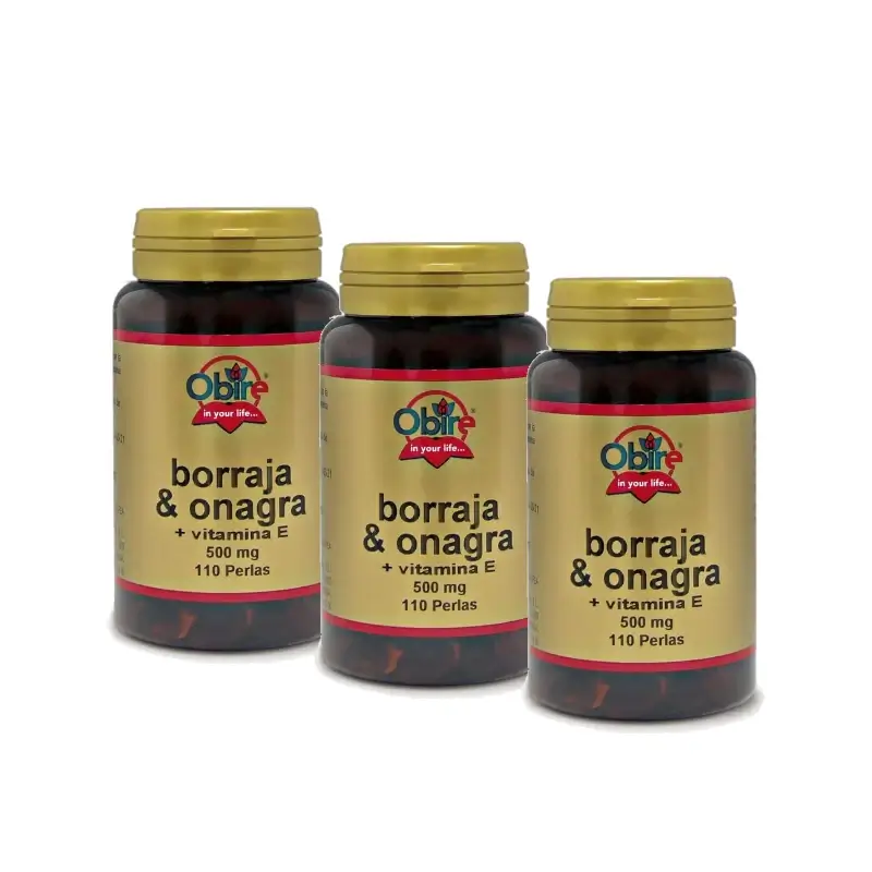 Obire Borraja & Onagra , Pack 3 x 110 perlas