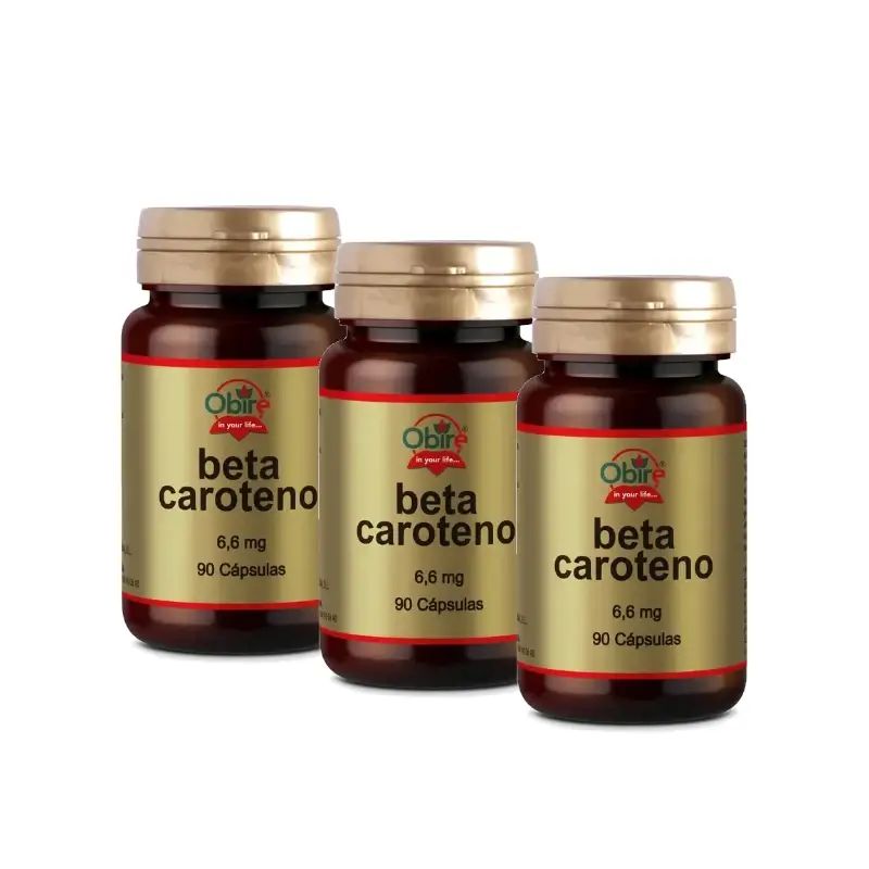 Obire Beta-caroteno 6,6 mg, Pack 3 x 90 Perlas