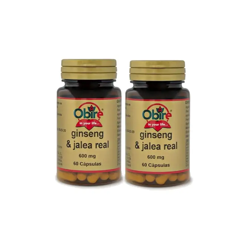 Obire Ginseng & Jalea Real , Pack 2 x 60 cápsulas