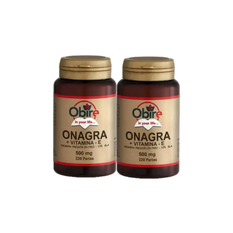 Obire Aceite De Onagara 500 Mg , Pack 2 x 450 perlas