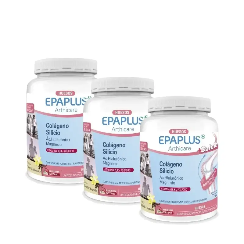 Epaplus Arthicare Antiox Huesos Polvo Vainilla 383 g, Pack 3