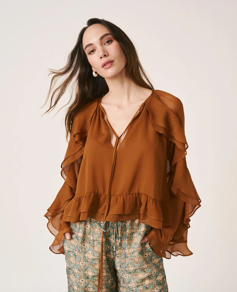 BLUSA MANGA VOLANTES