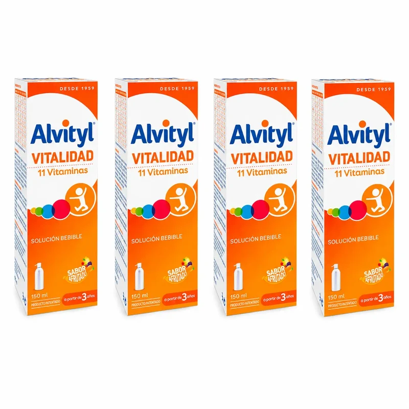 Urgo Alvityl Vitalidad 11 Vitaminas 150 Ml , pack 4