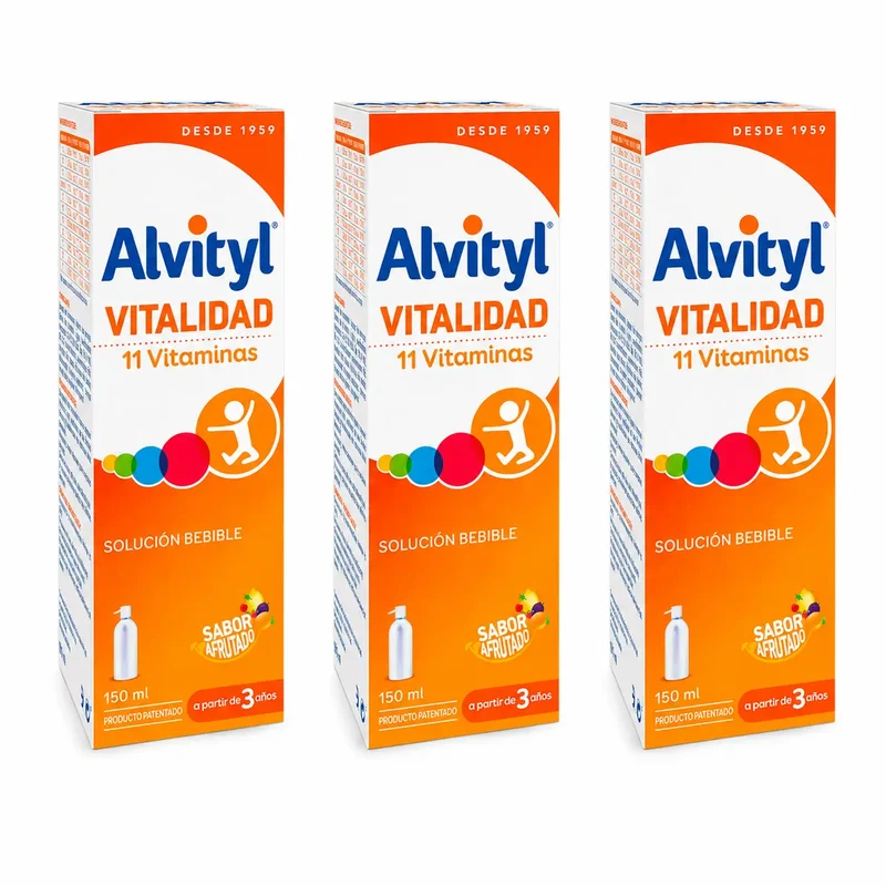 Urgo Alvityl Vitalidad 11 Vitaminas 150 Ml , pack 3