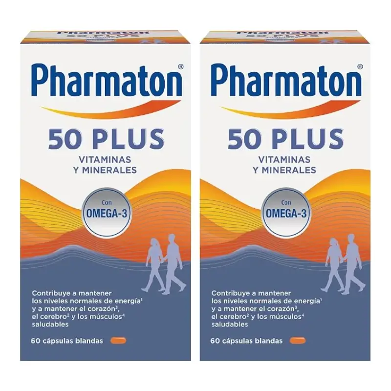 Pharmaton 50 Plus Multivitaminico, 120 cápsulas