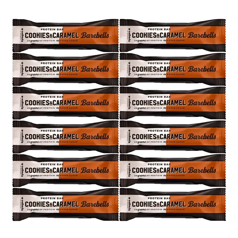 Barebells Bars Cookies Y Caramelo , pack 12 x 55 gr