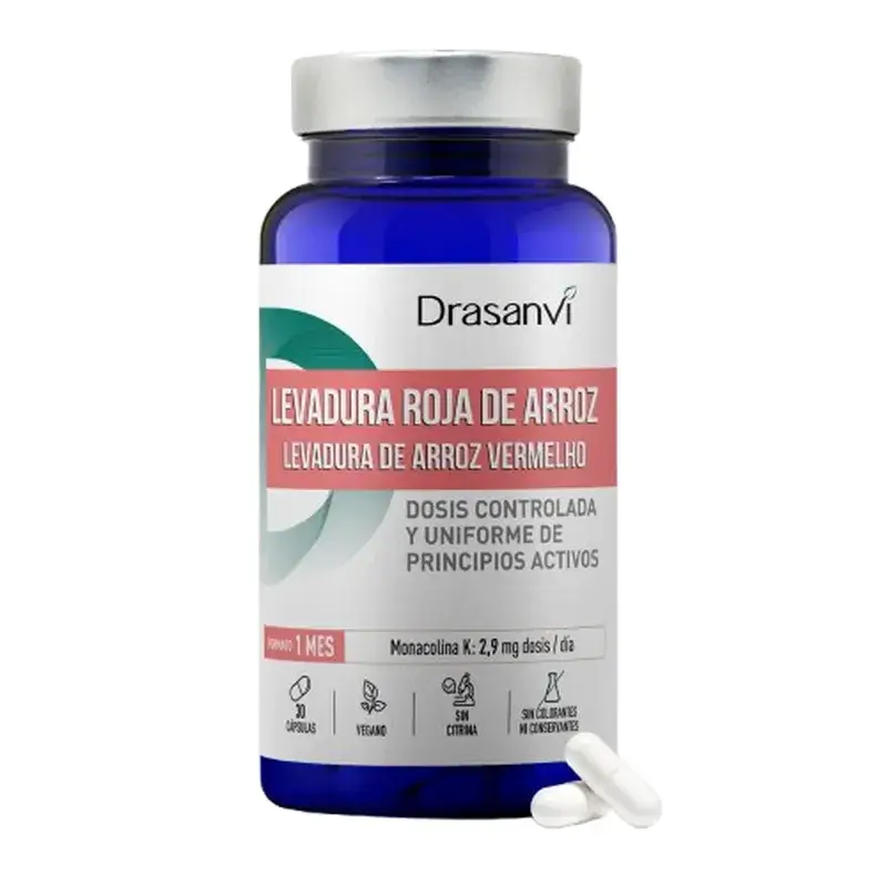 Drasanvi Levadura Roja Arroz 30 Capsulas Bote Nutrabasicos Drasanvi