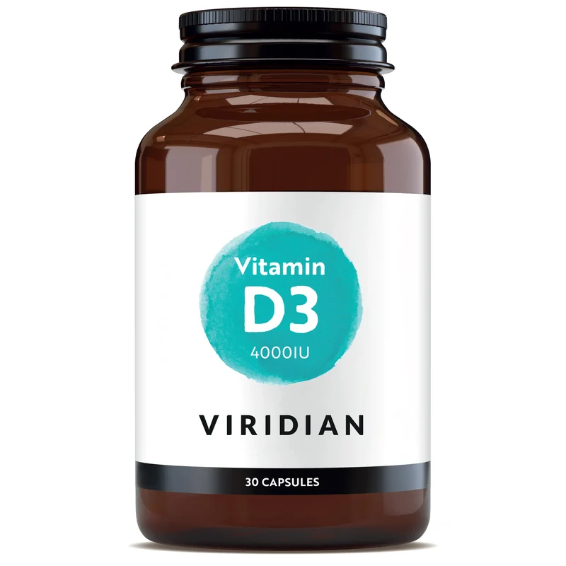 Viridian Vitamina D3 4000Iu, 30 cápsulas
