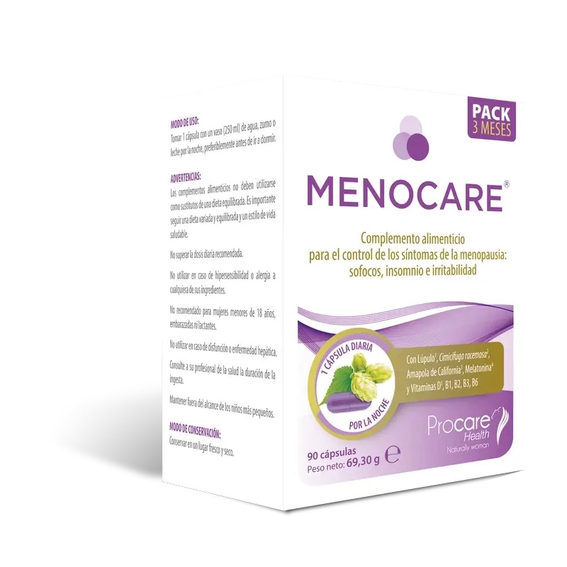 Menocare Pack 3 Meses, 90 cápsulas