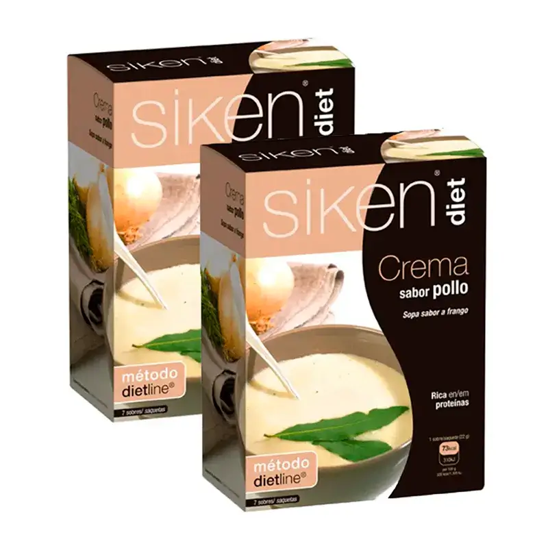 Siken Diet Crema Pollo, Pack 2 x 7 sobres