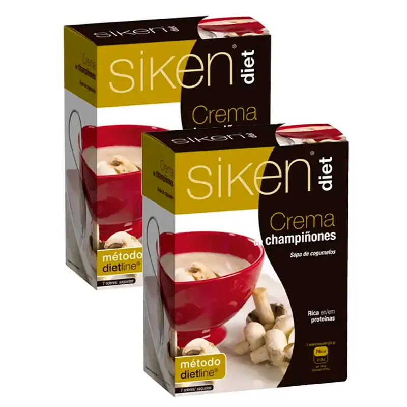 Siken Diet Crema Champiñones, Pack 2 x 7 sobres