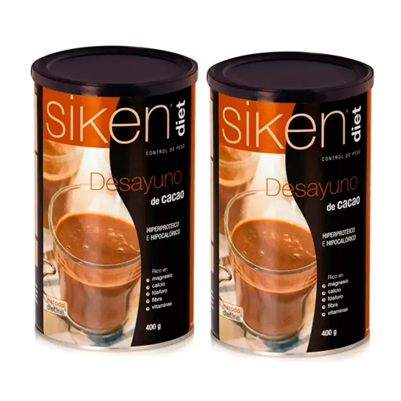Siken Diet Desayuno Cacao, Pack 2 x 400 gr