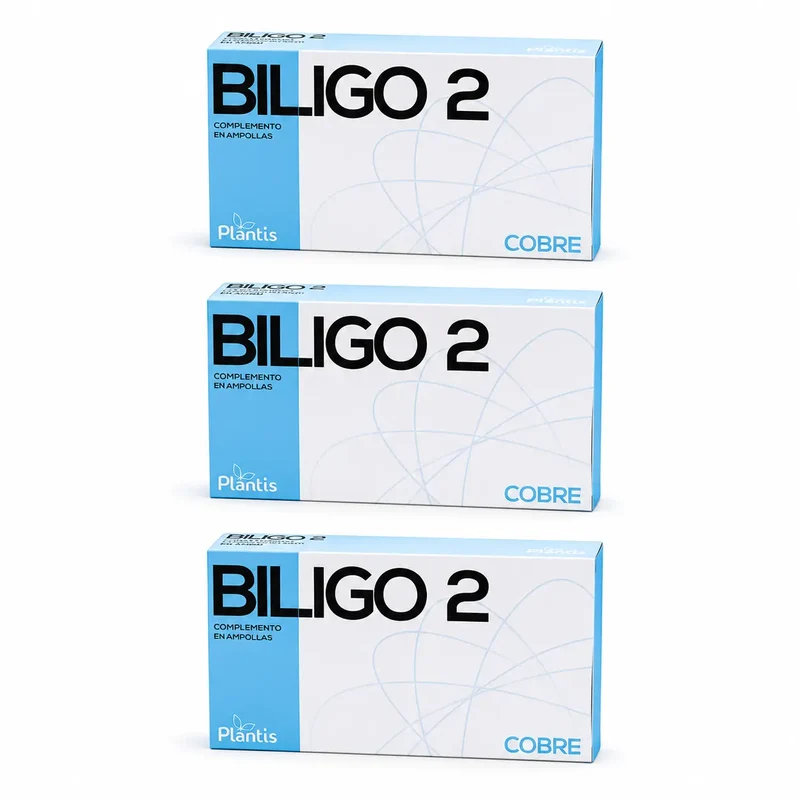 Plantis Biligo 2 Cobre 20 Ampollas X 2 Ml , pack 3