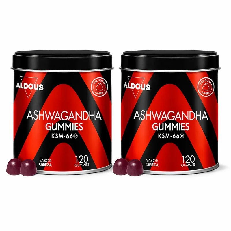 Aldous Bio Ashwagandha Ksm-66 , 120 Gominolas , pack 2