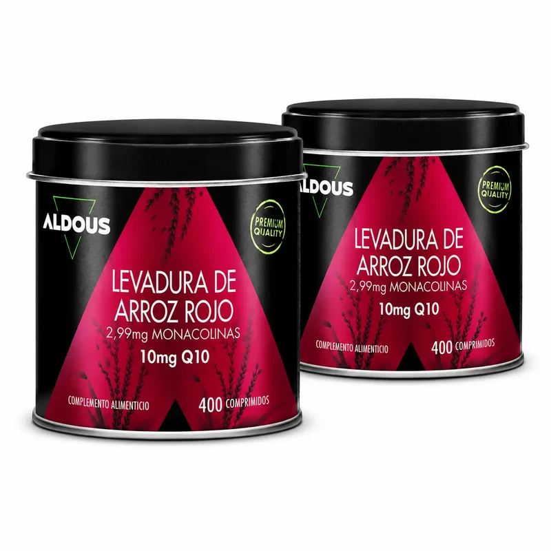 Aldous Bio Levadura De Arroz Rojo Con Coenzima Q10 , 400 Comprimidos , pack 2