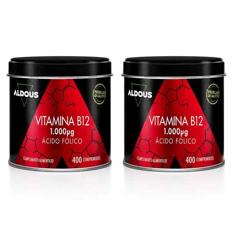 Aldous Bio Vitamina B12 Con Ácido Fólico , 400 Comprimidos , pack 2