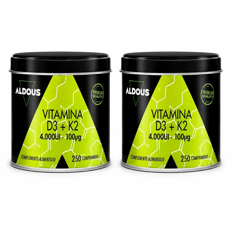 Aldous Bio Vitamina D3 + K2, 250 Comprimidos , pack 2