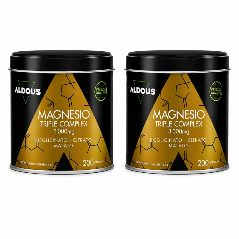 Aldous Bio Magnesio Complex Triple 3000Mg, 200 Cápsulas , pack 2