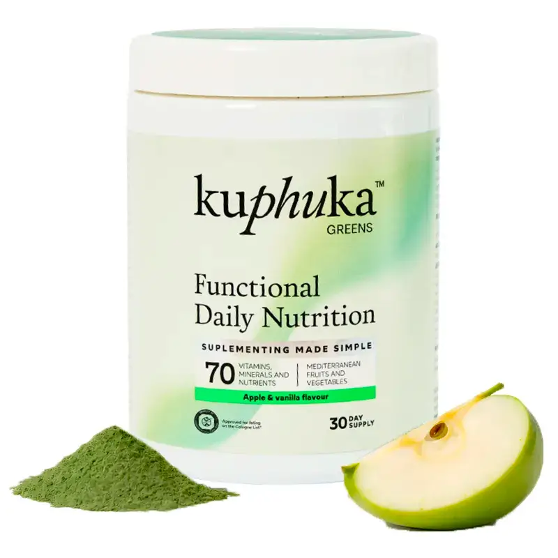 Kuphuka Greens Suplemento Nutricional 100% Natural Y Holistico Manzana Y Vainilla, 411 gr