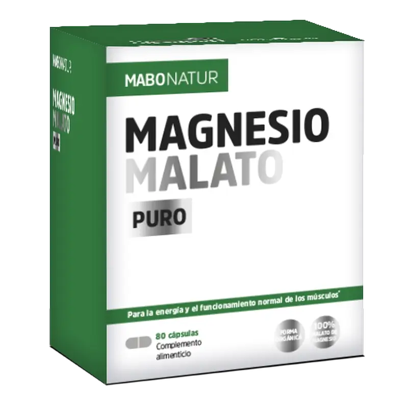 Mabonatur Magnesio Malato Puro, 80 caps
